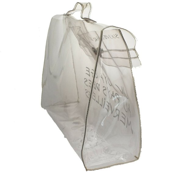 HERMES Vinyl Kelly 40 Hand Beach Bag SOUVENIR DE L - Picture 2 of 8